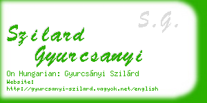 szilard gyurcsanyi business card