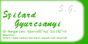 szilard gyurcsanyi business card